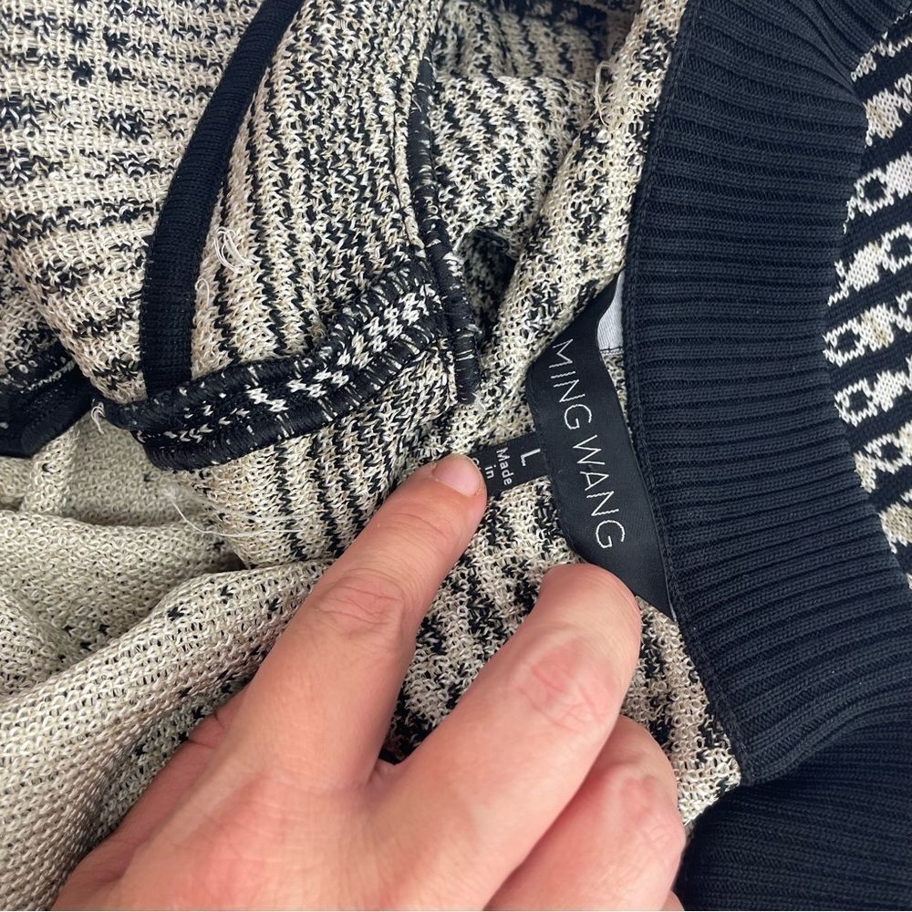 Ming Wang Multiprint Button Down Cardigan - Picture 7 of 8
